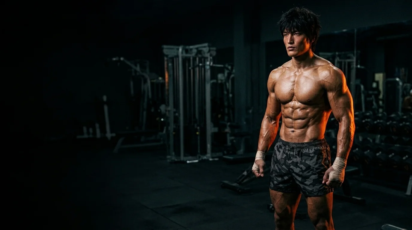 Taro Kuro standing in a dark gym